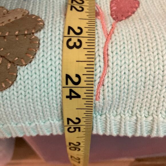 NWT So Forth Cardigan Womens Sz M‎ Blue Green Aqua Linen Floral Beaded Sweater - Picture 9 of 11